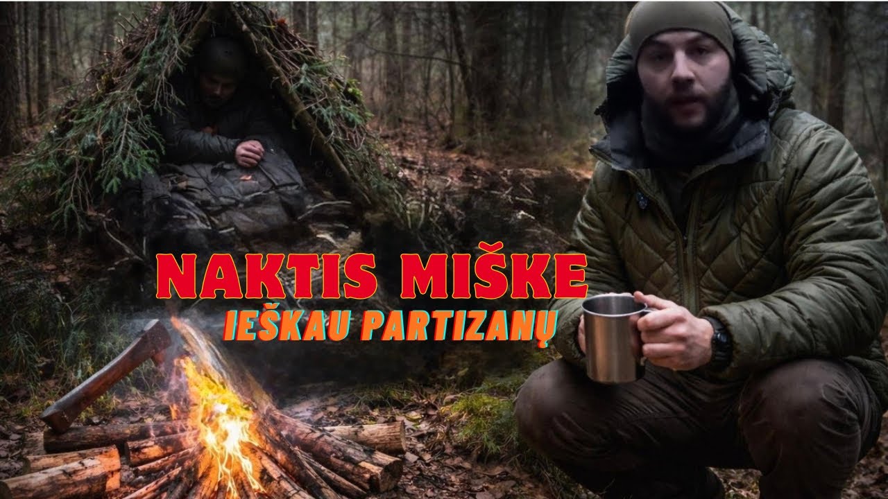 Einu 20 km žygį | Miegu eglišakių pastogėje | Statau informacinį stendą