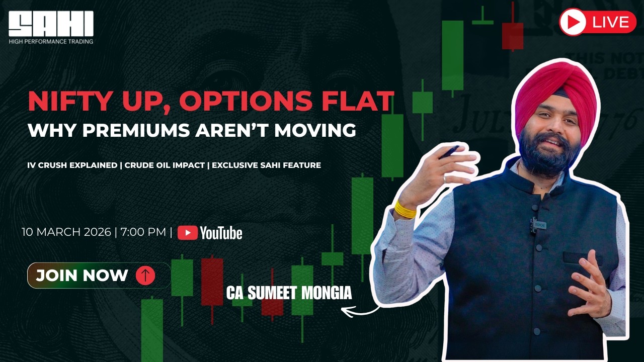 Nifty Is Rising but Options Aren&rsquo;t Moving! | IV Crush Explained ft. CA Sumeet Mongia
