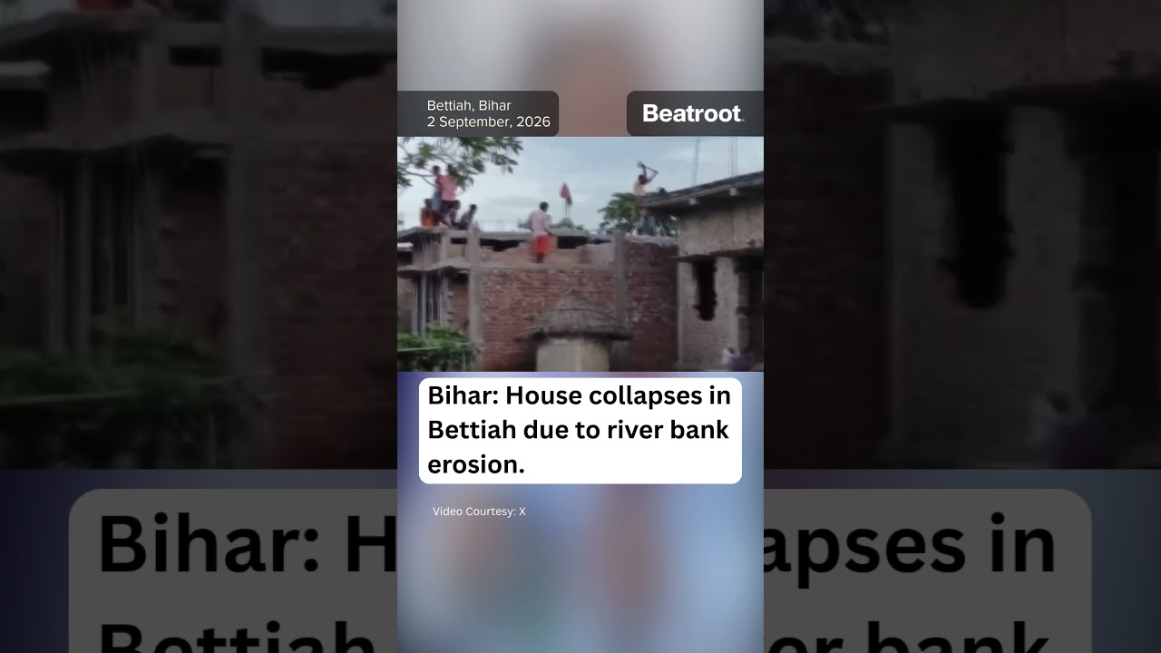 Riverbank erosion has intensified near Gandak river, Bihar with many houses on the verge of collapse