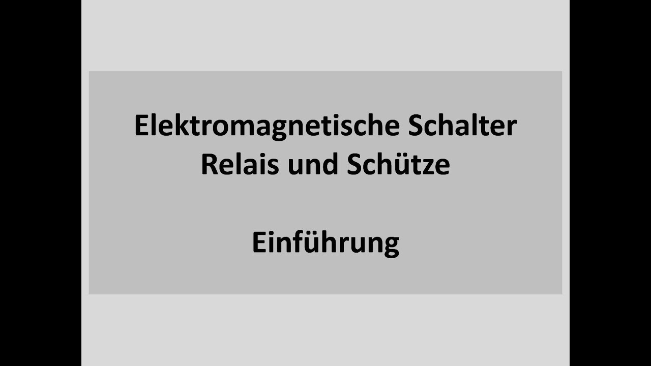 LF3: 1 - Einf&uuml;hrung in Sch&uuml;tzschaltungen