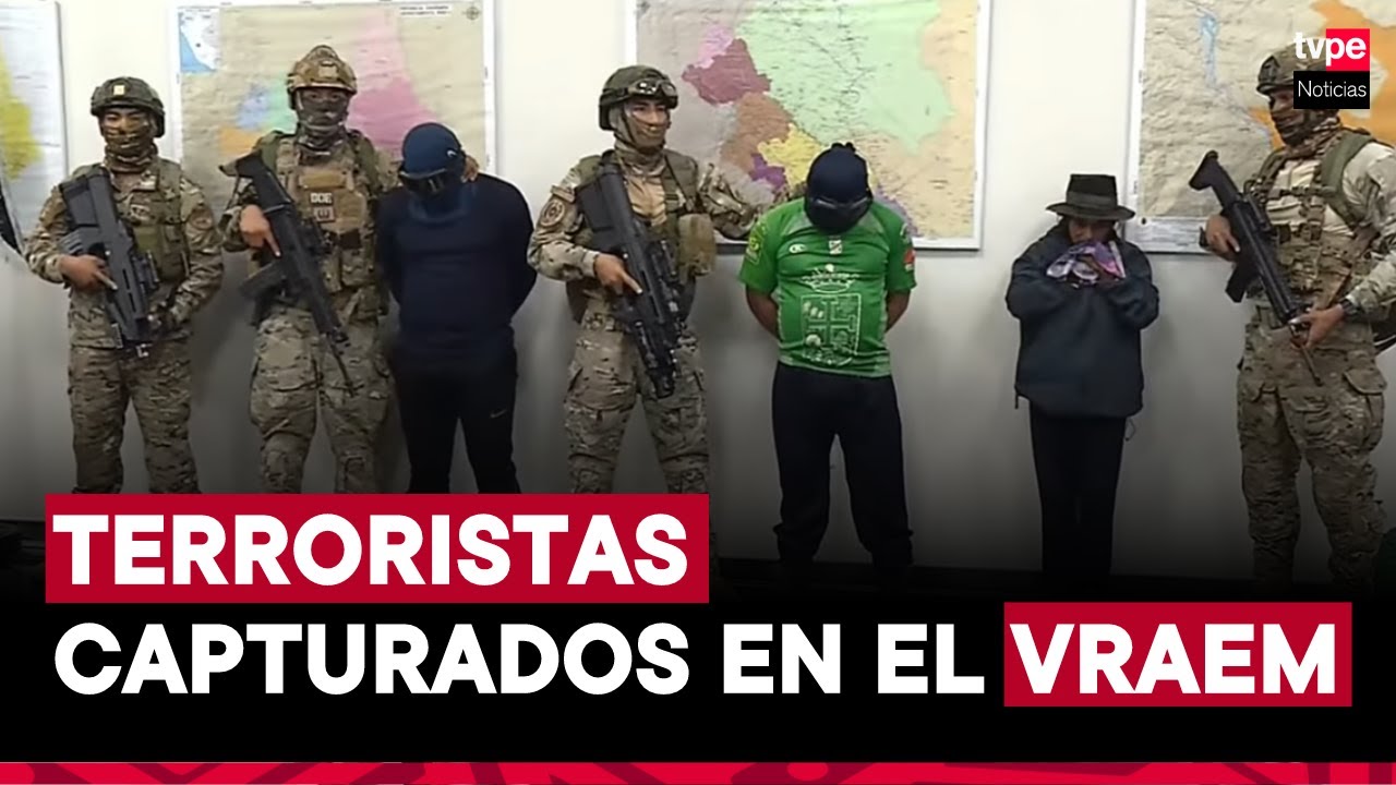 Cuatro miembros de Sendero Luminoso fueron capturados en el Vraem