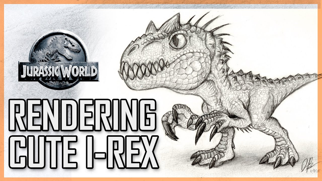 Rendering and Scaling Cute Cartoon Indominus Rex Jurassic World