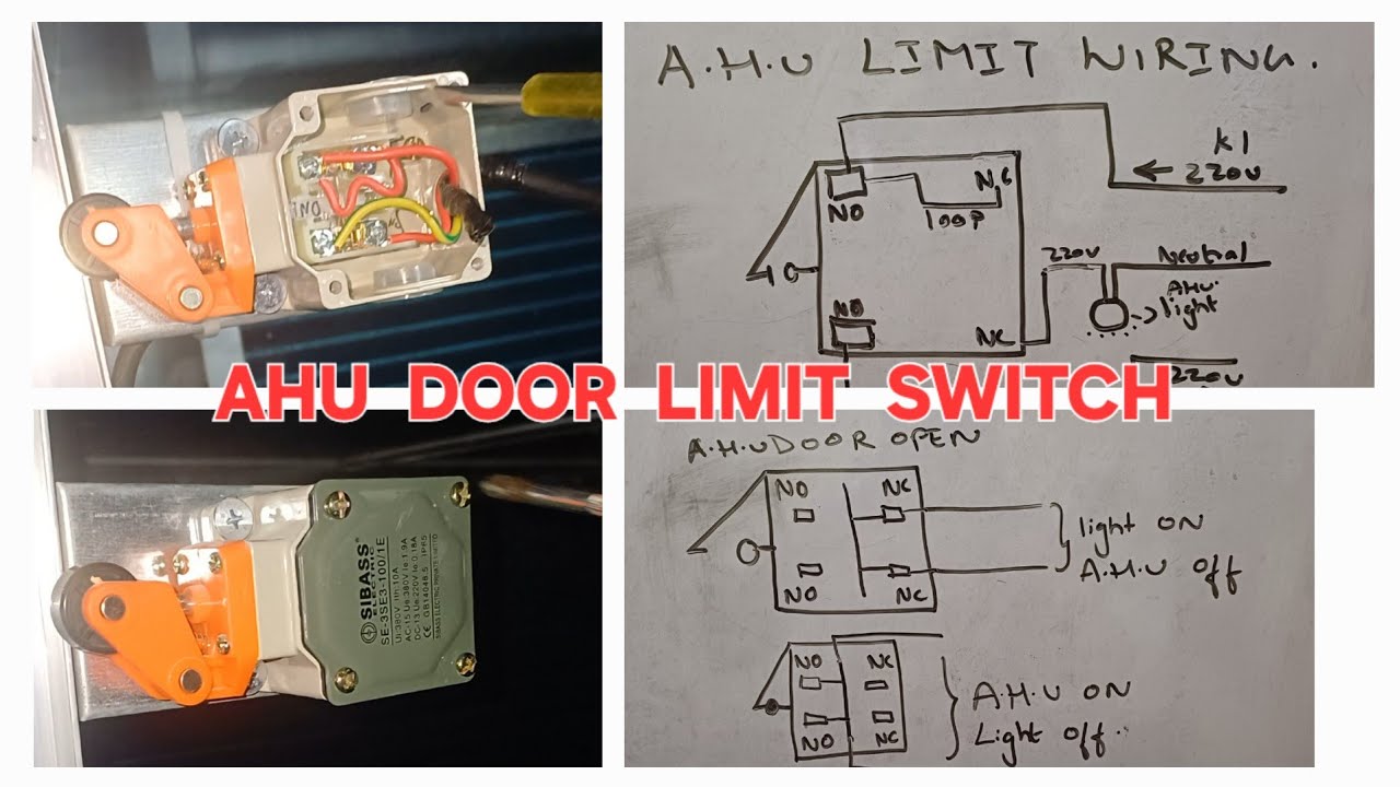 AHU Door Limit Switch ki Wiring kaise karre , Video Urdu and Hindi. #AHUlimitswitch