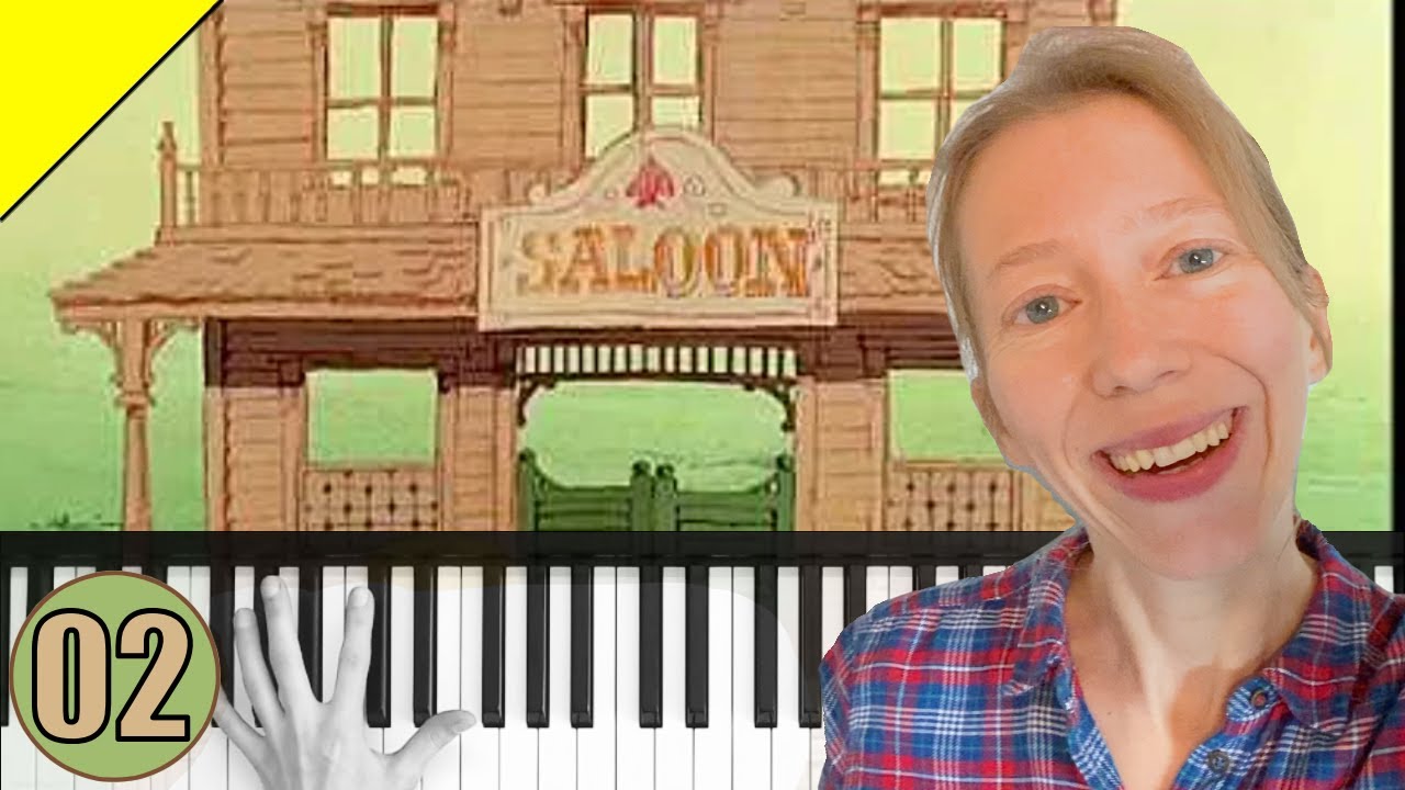 🎹  Saloon Piano - Easy jazz - Piano Tutorial #2 🎹