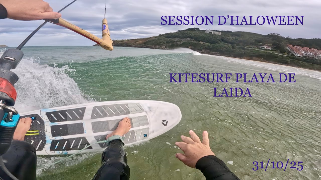 Session d'Haloween   Kitesurf strapless  Playa de Laïda