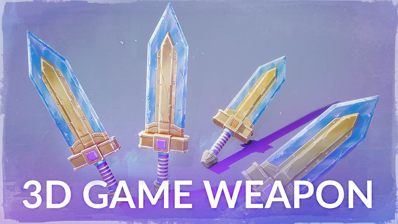 Create EASY Stylized Game WEAPON for your GAME (1/2)