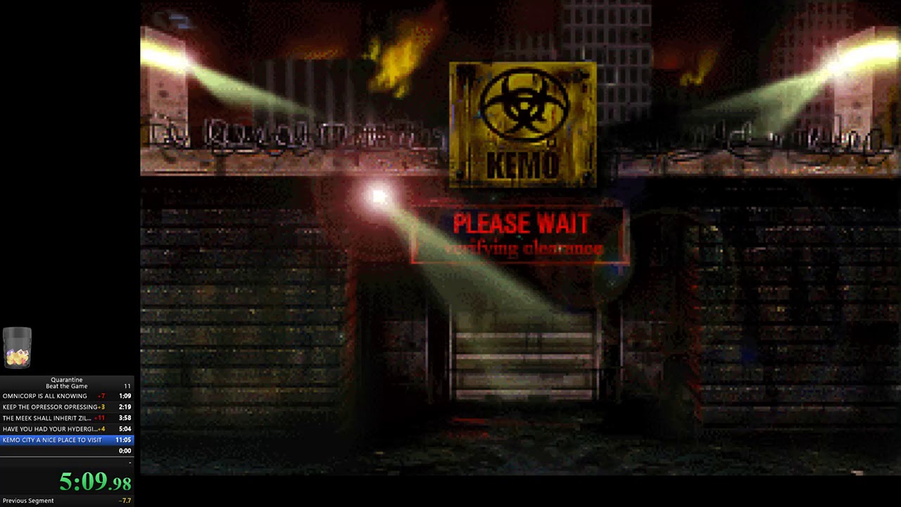Quarantine 8:06 Beat The Game % (former) World Record
