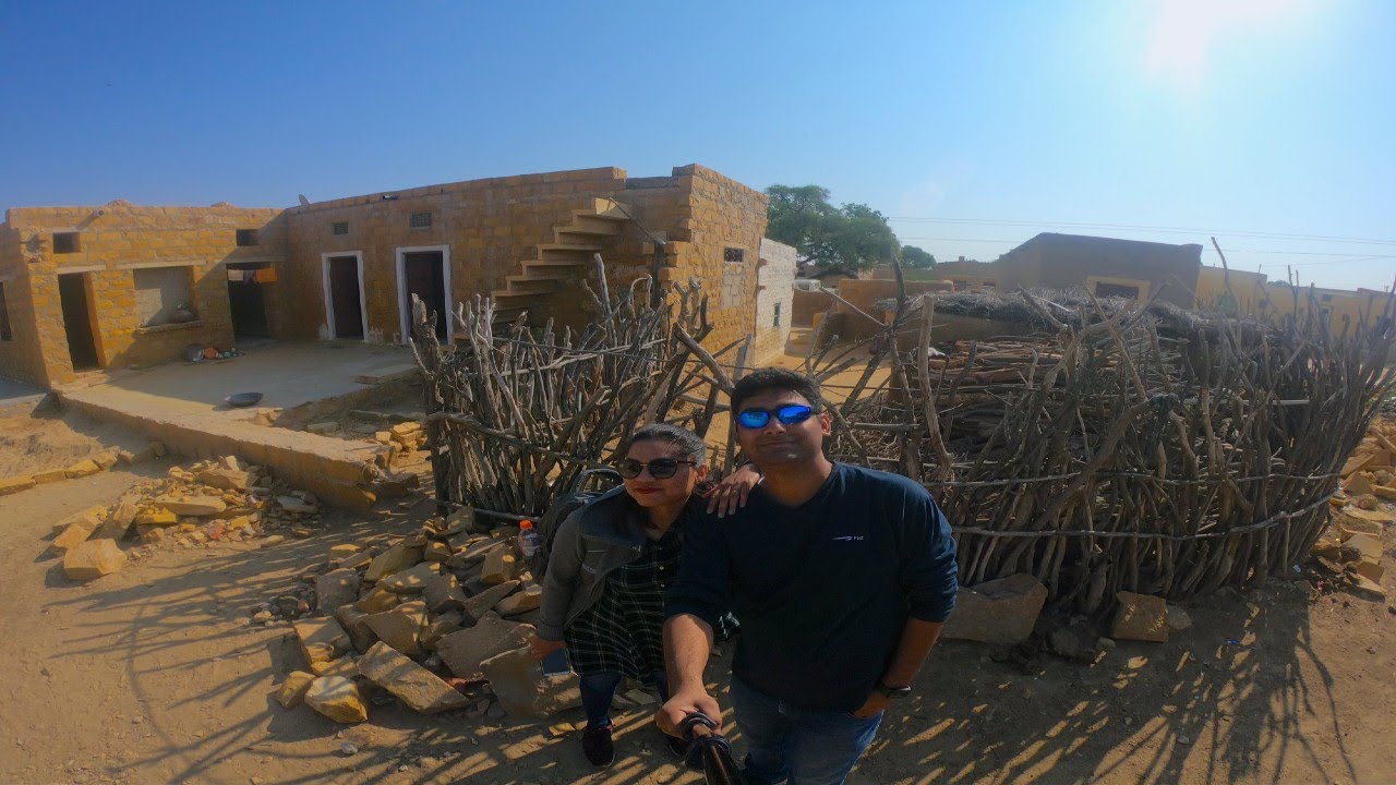 Jaisalmer (4K) Khuri Village House | Remote Indian Village Tour| (English | हिन्दी) 4K