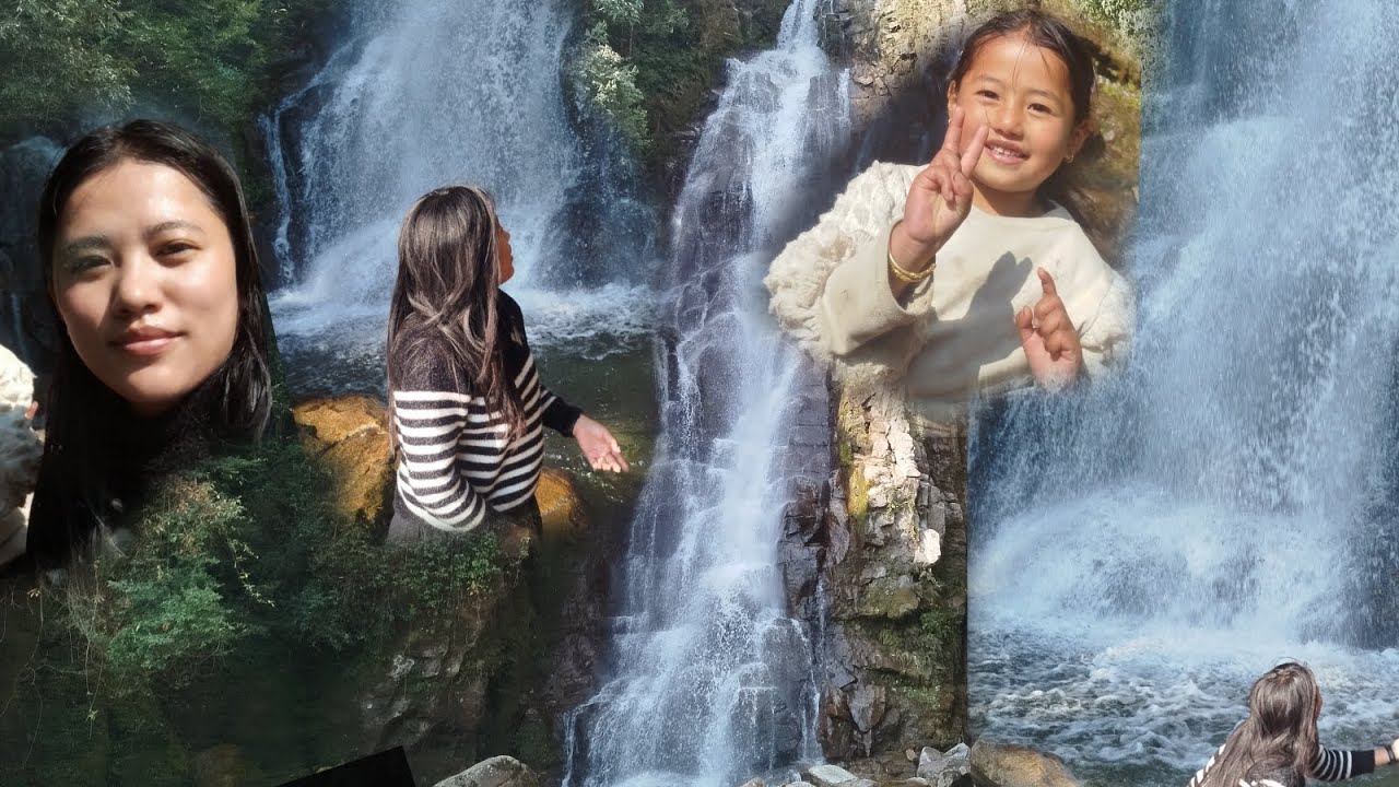 Sawa waterfall guided by three kids😊💝