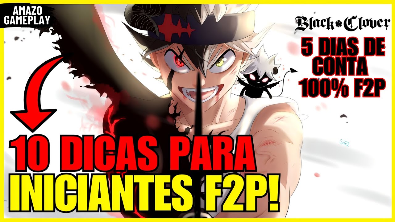 5 DIAS DE CONTA F2P + 10 DICAS PARA INICIANTES black clover mobile