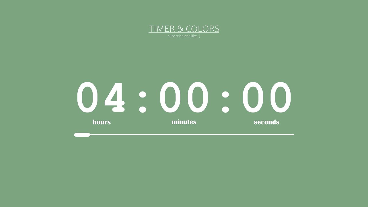 ⏰ 4 Hour Timer / Sweet Green Screen 🌿 / Countdown
