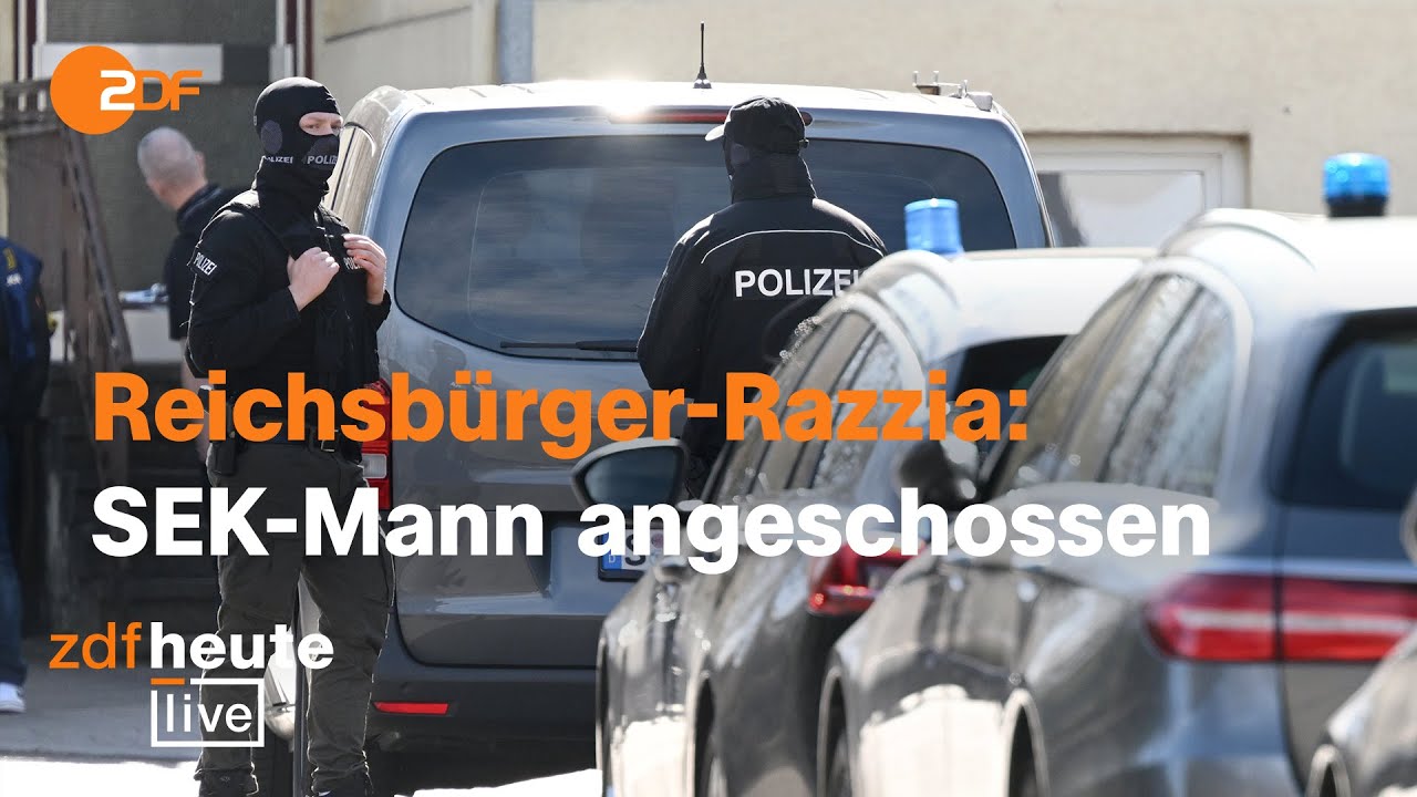 Razzia im Reichsbürger-Milieu: Schuss auf SEK in Reutlingen | ZDFheute live