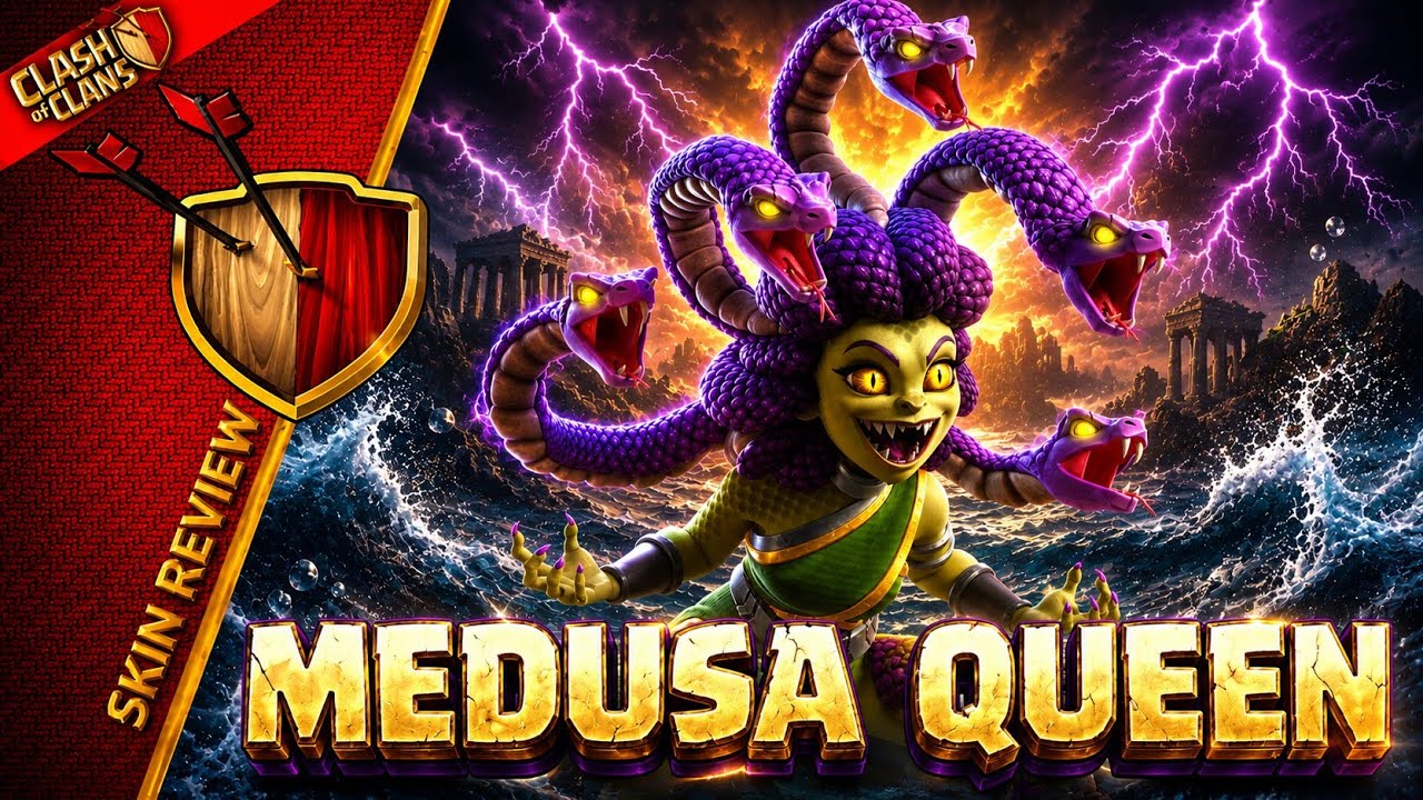 🐍 Medusa Queen Skin Review | July 2026 | Clash of Clans | Clashflict 👑⚡