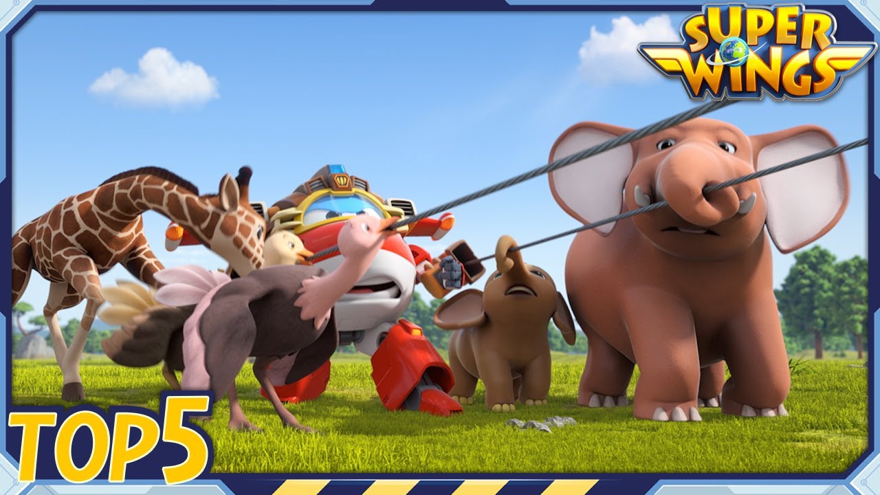 [SUPERWINGS Top5] Adventures with Wild Animals | Superwings | Super Wings | Top Picks A31