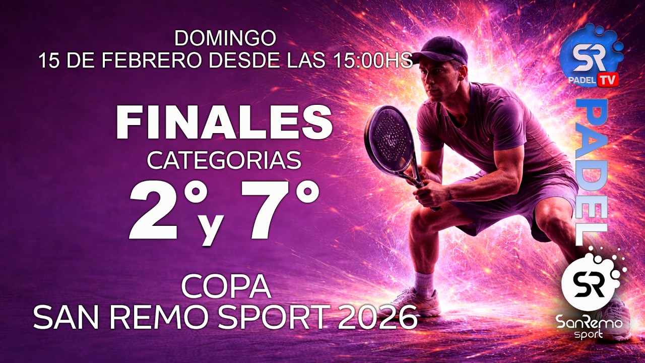 Final de pádel de 2° y 7° categoría de la Copa San Remo Sport en vivo #padel #PadelArgentina