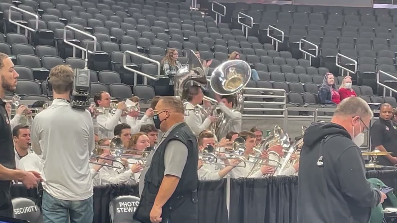March 2022 Michigan State University Spartan Brass and Purdue Pep Band @ B1G Tournament in Indy