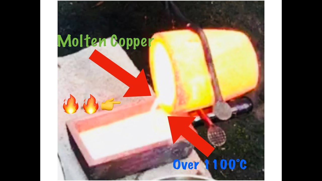 Casting 2kg Copper bar 1100&deg;C+
