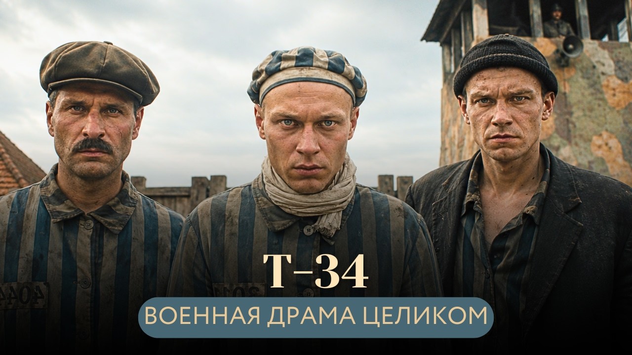 БИТВА ЗА СВОБОДУ: ПОБЕГ ИЗ КОНЦЛАГЕРЯ НА Т-34! ВОЕННЫЙ ФИЛЬМ  