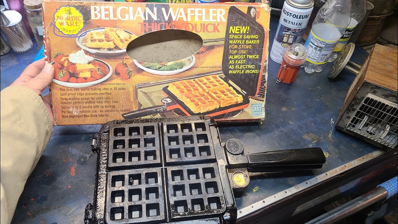 Vintage Belgian Waffler Stove top Waffle Maker 🧇 😋