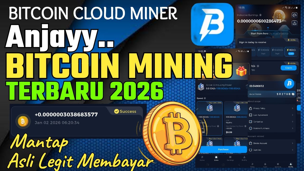 ANJAY!! BITCOIN MINING TERBARU 2026 (ASLI LEGIT MEMBAYAR)