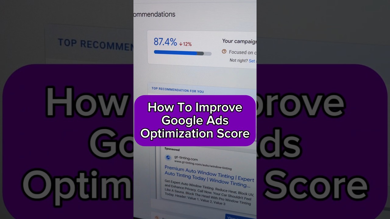 How To Improve Google Ads Optimization Score 