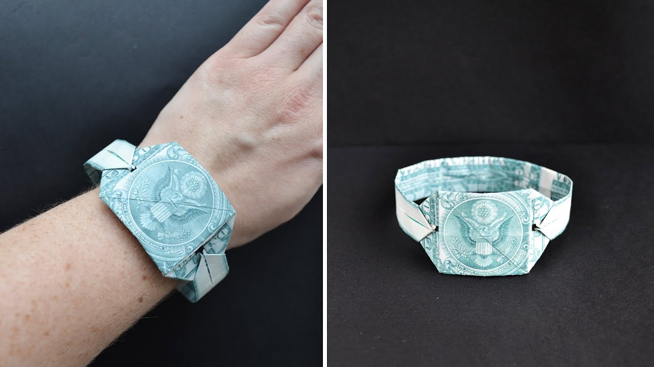 My MONEY WRIST WATCH | Dollar Origami | Tutorial DIY by NProkuda