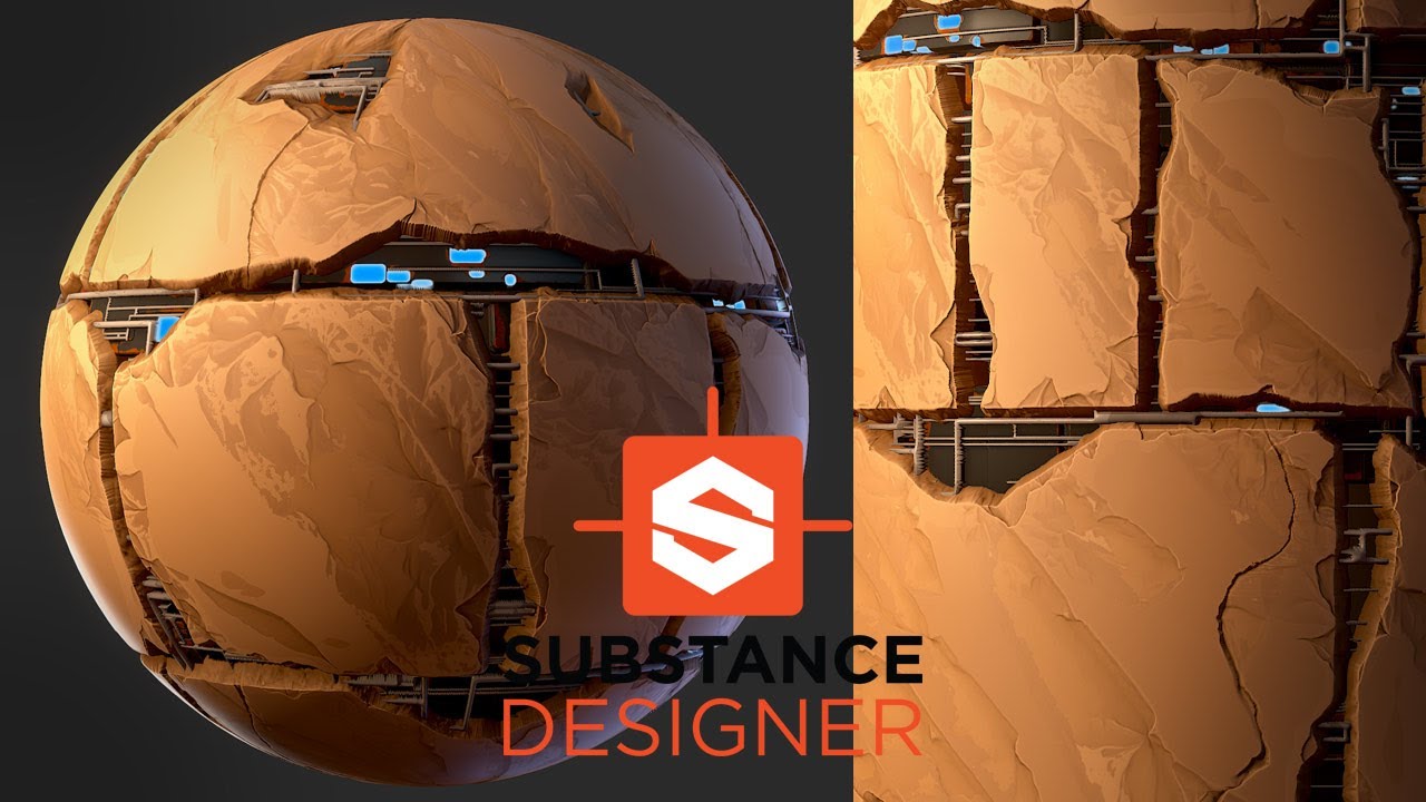 Stylized Sci-Fi Rock Material - Substance Designer