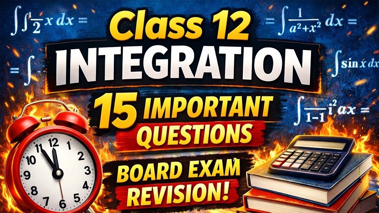 Class 12 Integration One Shot 🔥 | 15 Most Important Questions | Board Exam Last Moment Revision