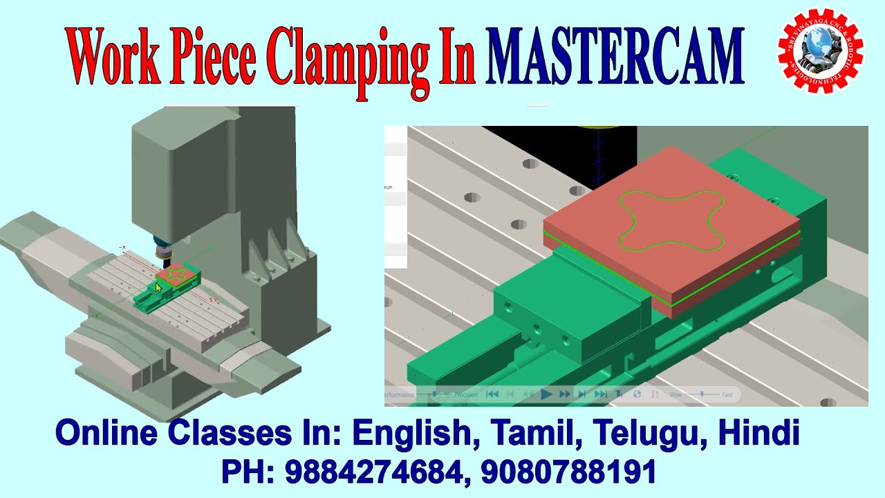 WORK PIECE CLAMPING  IN MASTERCAM - FACING OPERATION IN MASTERCAM