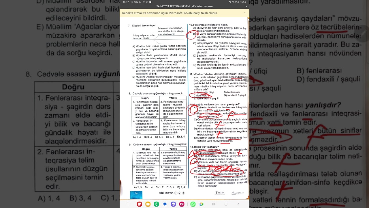Fənn kurikulumuna aid terminlərin  təsviri