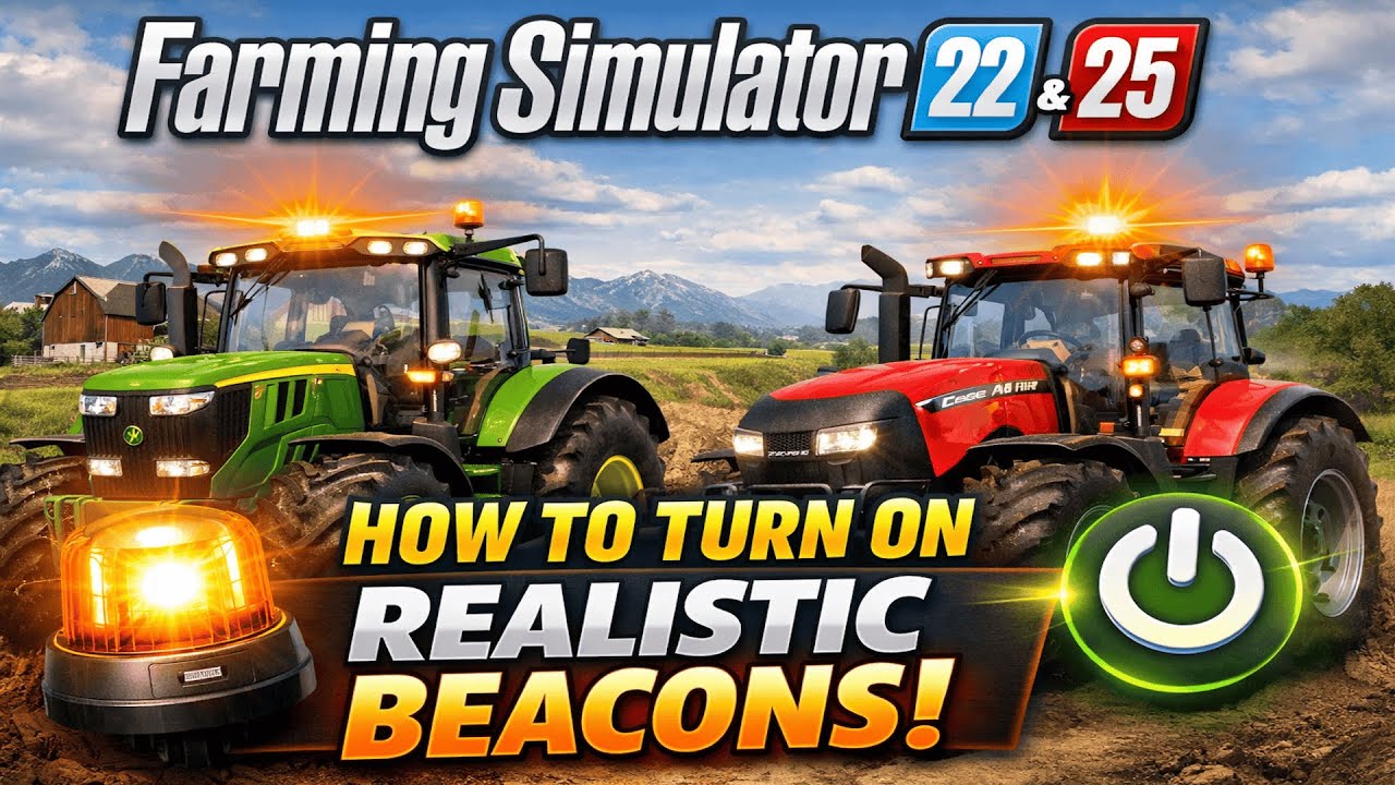 How To Turn On Reflective Beacons On FS22 / FS25