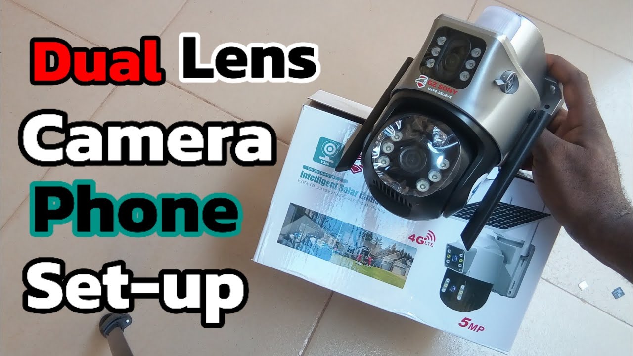 Dual Lens Solar CCTV Camera Installation and Phone Configuration.