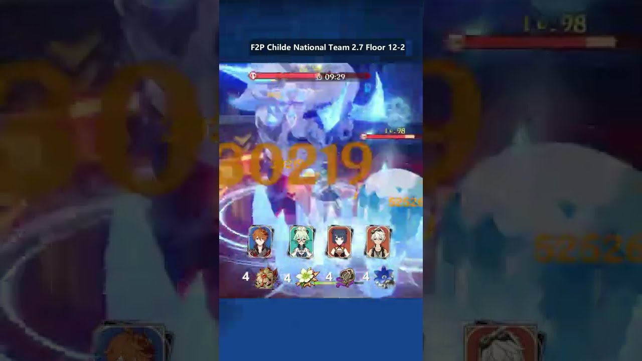 F2P C0 Childe National Team Showcase 2.7 Floor 12 Chamber 2 #shorts #genshinimpact