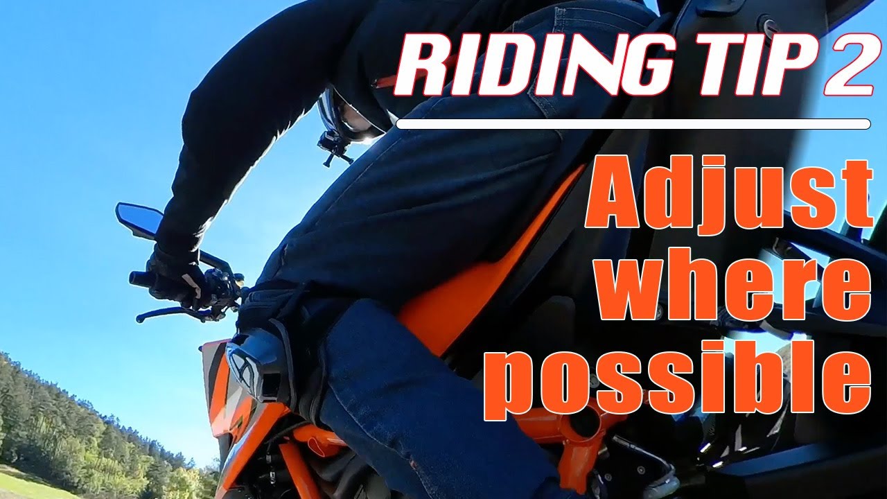 Motorcycle Riding Tip 2: Your bike may have multiple adjustable elements; use them!