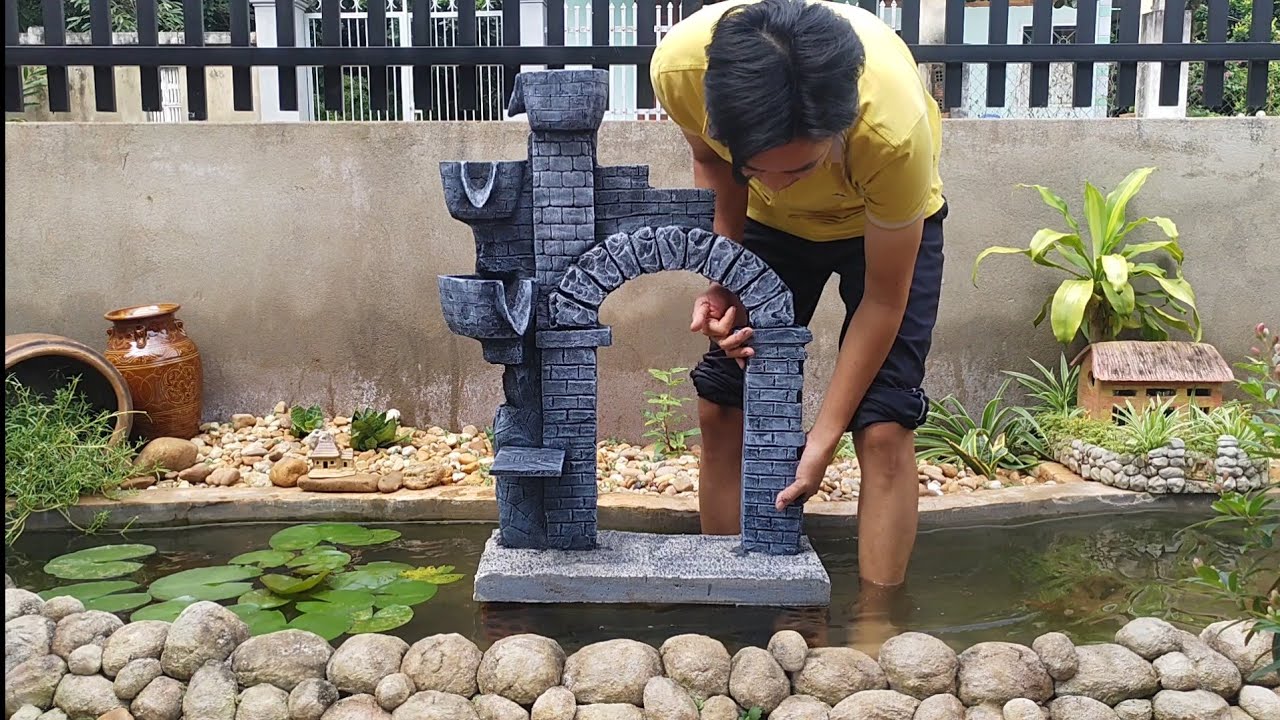 Five-story waterfall | Model of waterfall and water filter for great aquarium