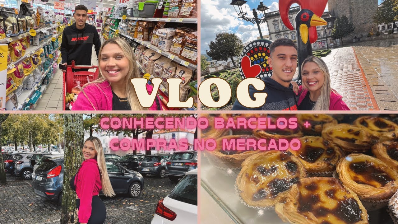 CONHECENDO A CIDADE DE BARCELOS + COMPRAS DO MÊS 🍎🥬🍞🥩 | Pri Mendes 💖