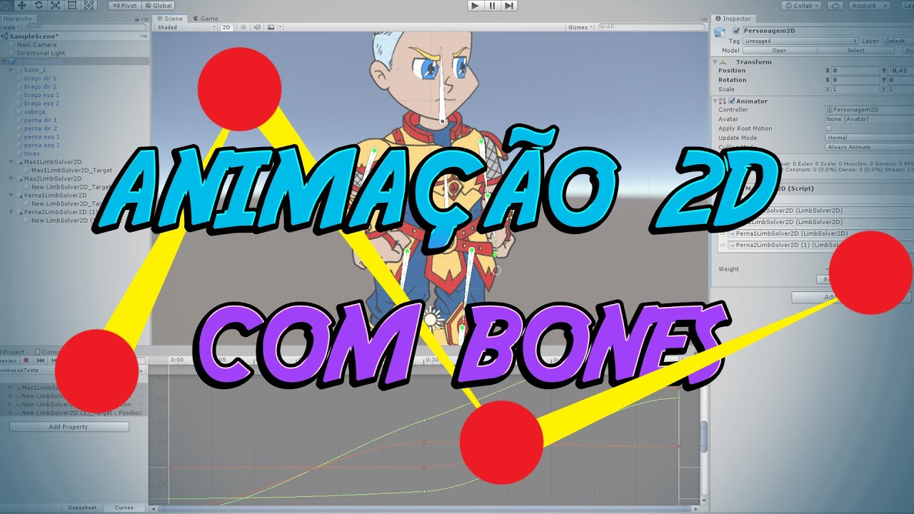 Como fazer Animação 2D com bones na Unity!