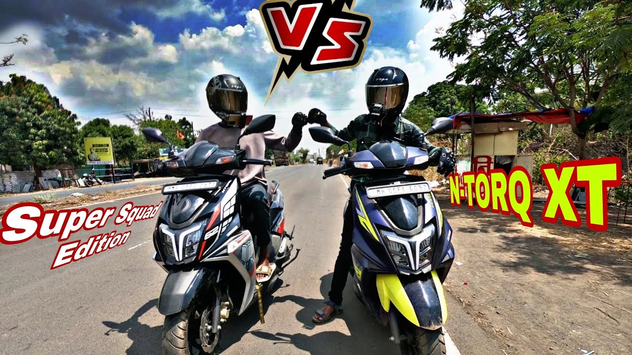 N-TORQ XT  vs Super Squad Edition ( Thor )   1st drag race in mumbai 🏍️🏍️