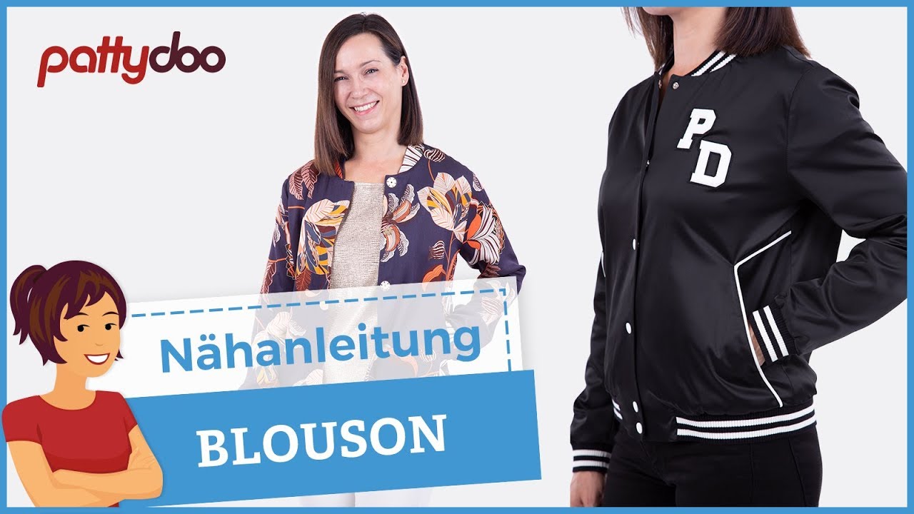 Blouson mit Taschen, B&uuml;ndchen und Knopfleiste n&auml;hen + Jacke f&uuml;ttern