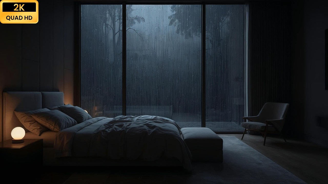 You’re Alone in a Forest Cabin During Heavy Rain 🌧️ Deep Night Ambience