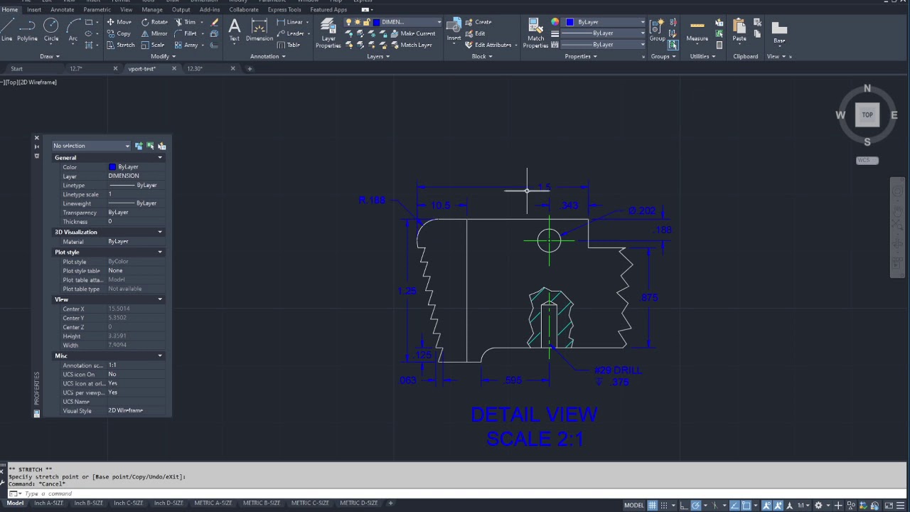Using Multiple View Ports in AutoCAD