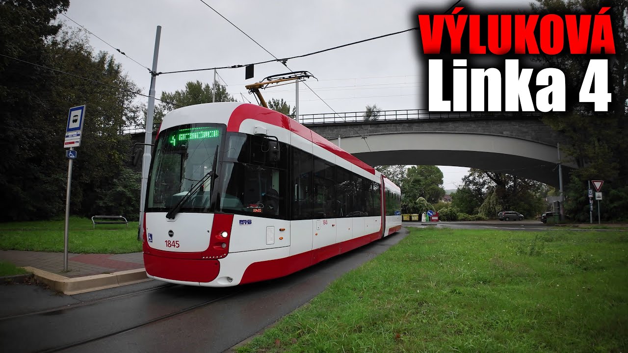 VÝLUKOVÁ Polookružní Linka 4 Brno [Pragoimex EVO 2] [Tram Track View]