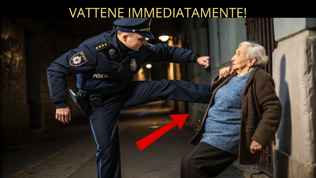 POLIZIOTTO SPINTONA UM ANZIANA, MA NON IMMAGINAVA CHI FOSSE IL FINALE &Egrave; SCONVOLGENTE