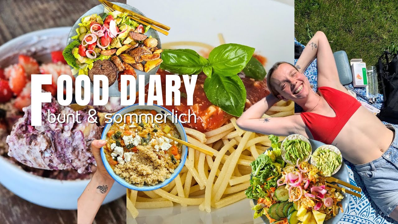 buntes FOOD DIARY: sommerliche & frische Mahlzeiten🌞 | ausgewogen & ohne Verzicht