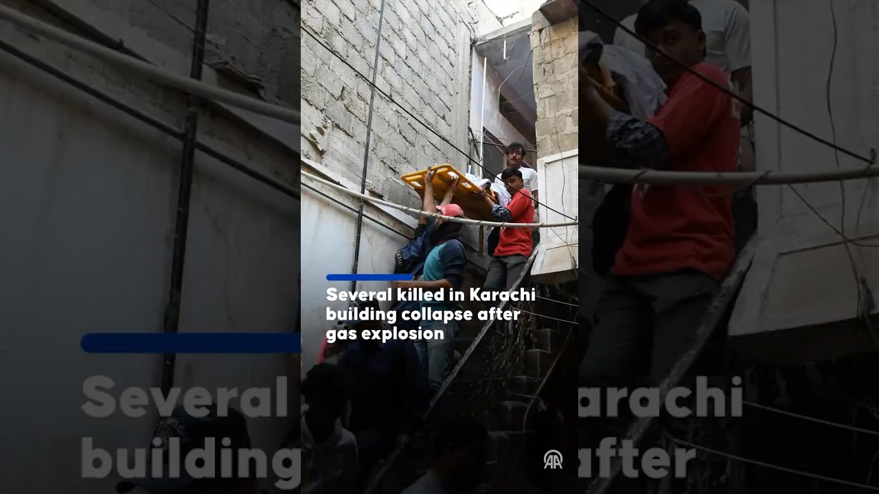 At least 13 killed in Karachi residential building collapse following gas explosion