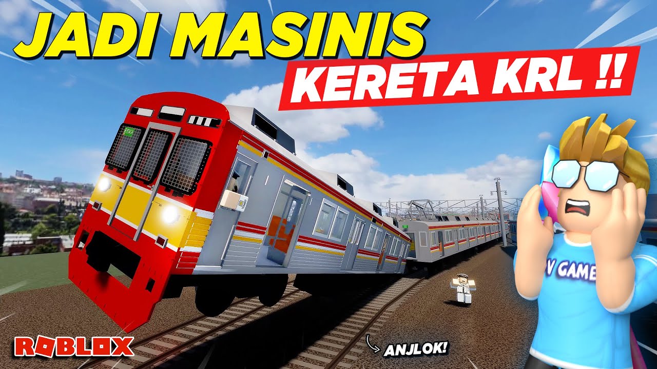 JADI MASINIS KERETA KRL FULL INTERIOR MALAH ANJLOK TERBANG !! ROLEPLAY GAME KAI - Roblox