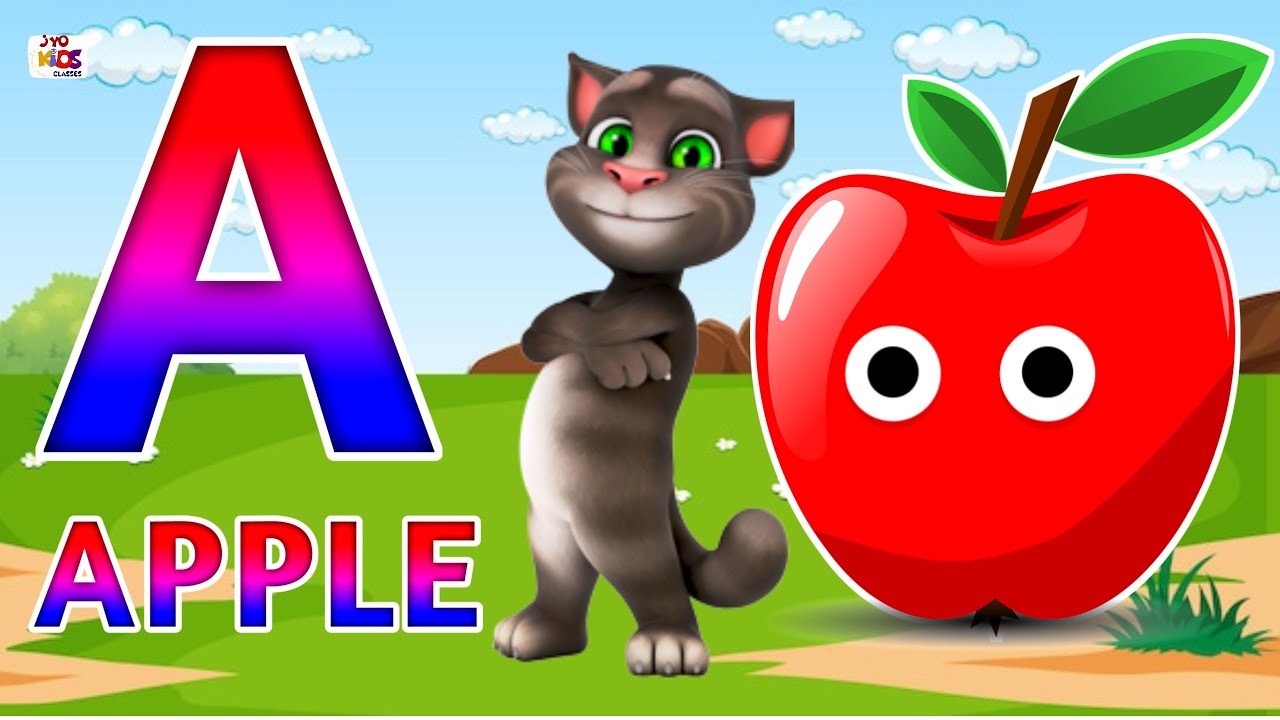Phonics Song 2 with TWO Words in 3D - A For Apple🍎🍏- ABC Alphabet Songs with Sounds for Children's