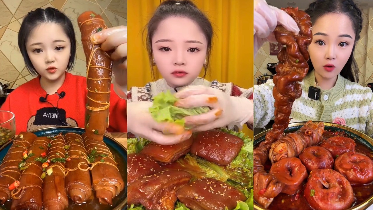 ASMR MUKBANG | Red Braised Pork Belly 