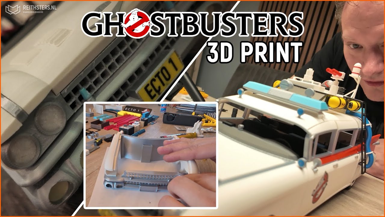 WIJ MAKEN DE ECTO-1 VAN DE GHOSTBUSTERS MET ONZE 3D PRINTER - VLOG #759