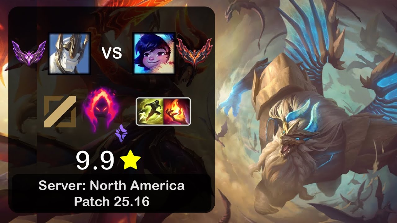 Galio Mid vs Nunu - NA Master - Patch 25.16